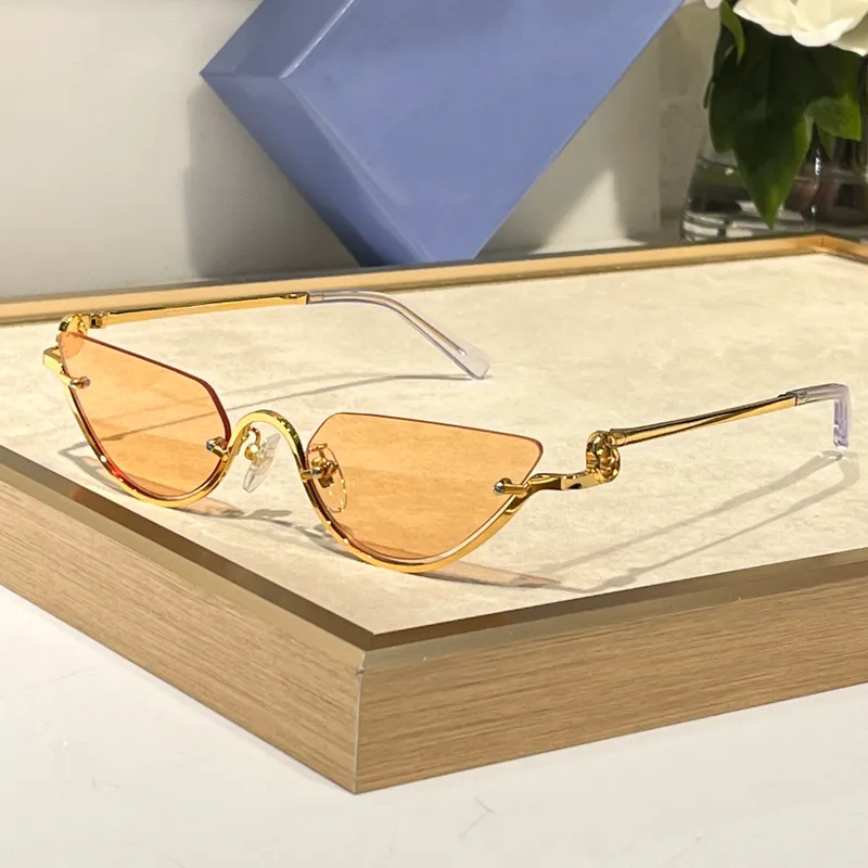 GAFAS DE SOL PARA HOMBRES MUJERES POPULAR SUMMER 1603 DISEñADOR FASHION CAT EYE HALF FRAME AVANTGARDE GOGGLES ESTILO DE OCIO AN