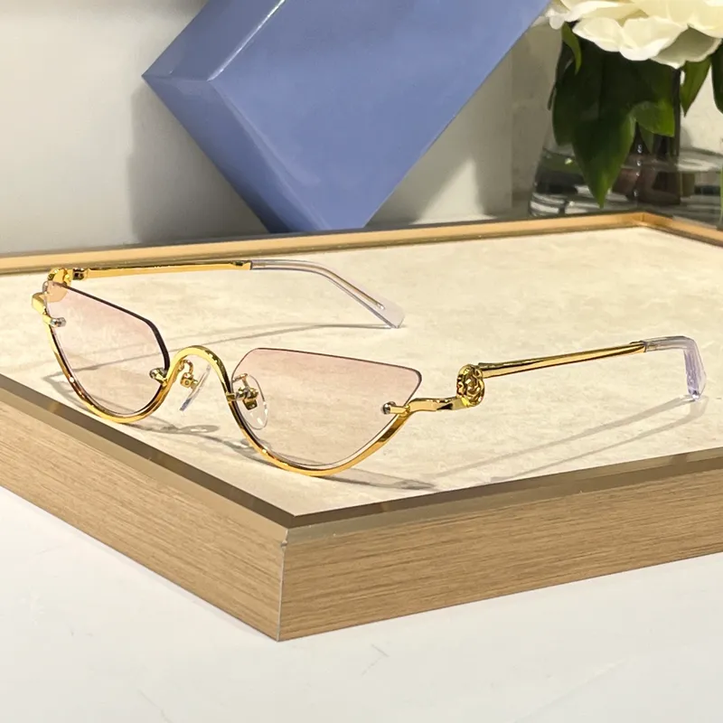 GAFAS DE SOL PARA HOMBRES MUJERES POPULAR SUMMER 1603 DISEñADOR FASHION CAT EYE HALF FRAME AVANTGARDE GOGGLES ESTILO DE OCIO AN