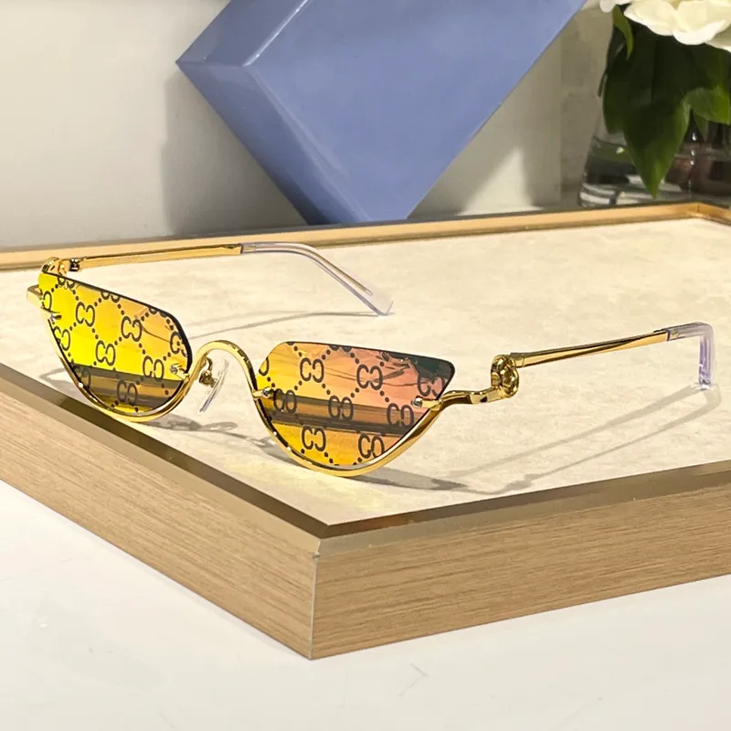 GAFAS DE SOL PARA HOMBRES MUJERES POPULAR SUMMER 1603 DISEñADOR FASHION CAT EYE HALF FRAME AVANTGARDE GOGGLES ESTILO DE OCIO AN