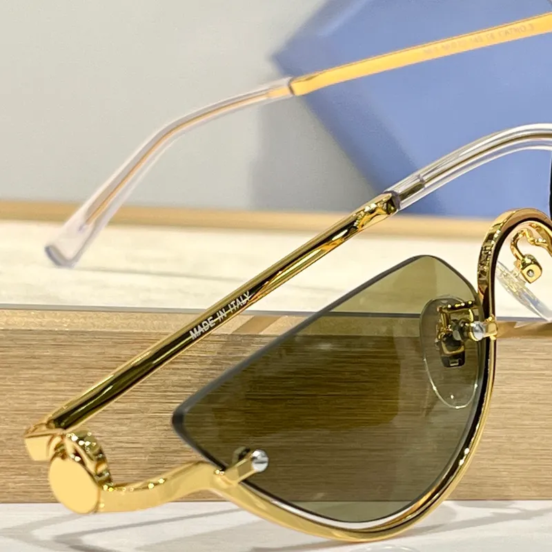 GAFAS DE SOL PARA HOMBRES MUJERES POPULAR SUMMER 1603 DISEñADOR FASHION CAT EYE HALF FRAME AVANTGARDE GOGGLES ESTILO DE OCIO AN
