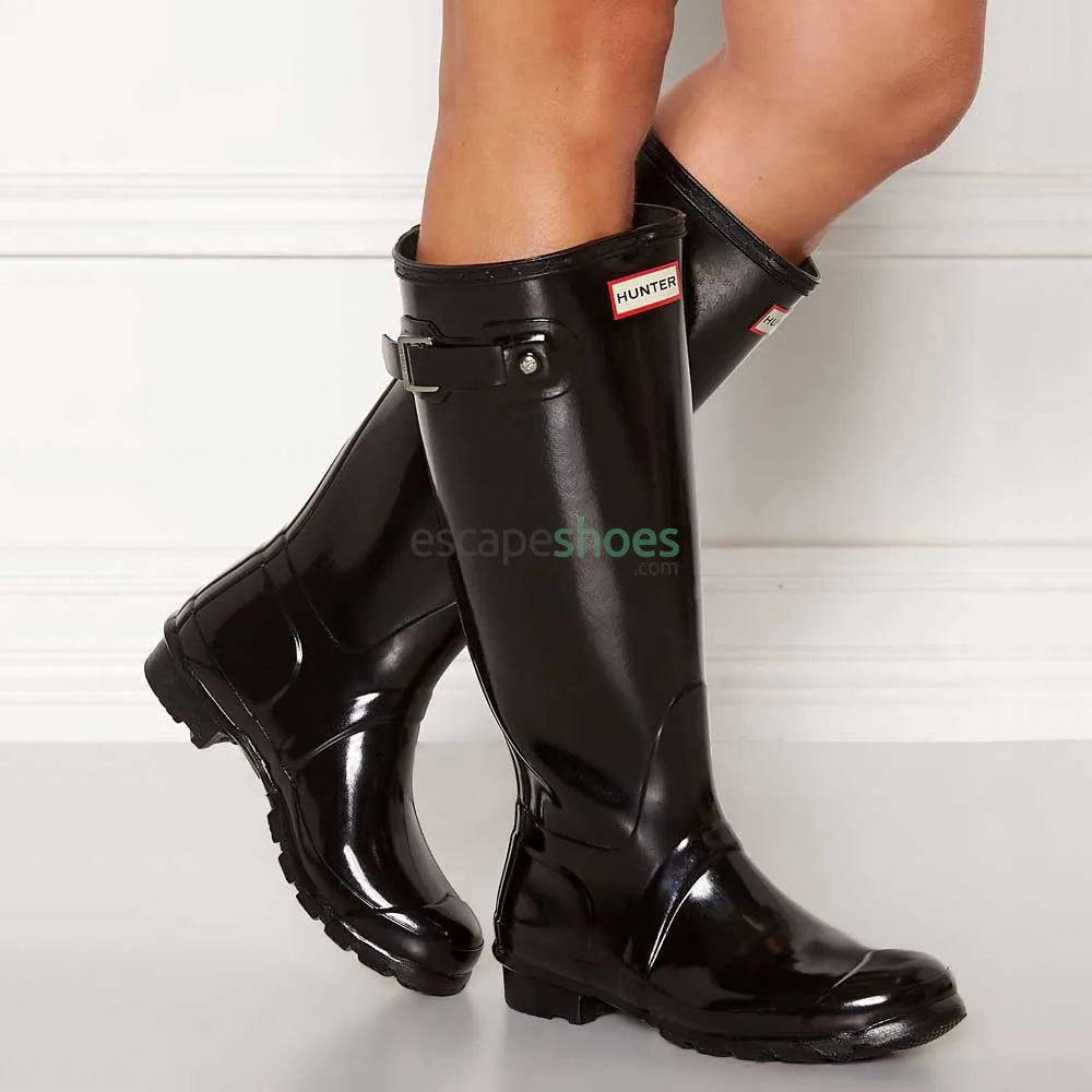 Galochas HUNTER Womens Original Tall Gloss Black WFT1000RGLBLK