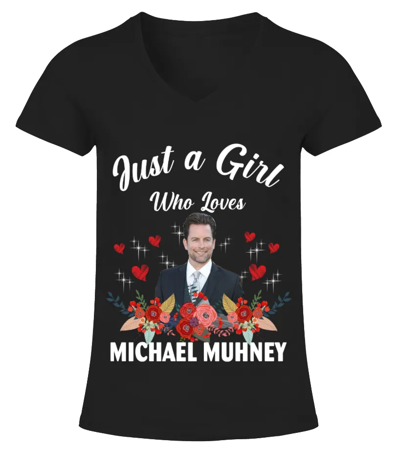 GIRL WHO LOVES MICHAEL MUHNEY Camiseta cuello pico Mujer