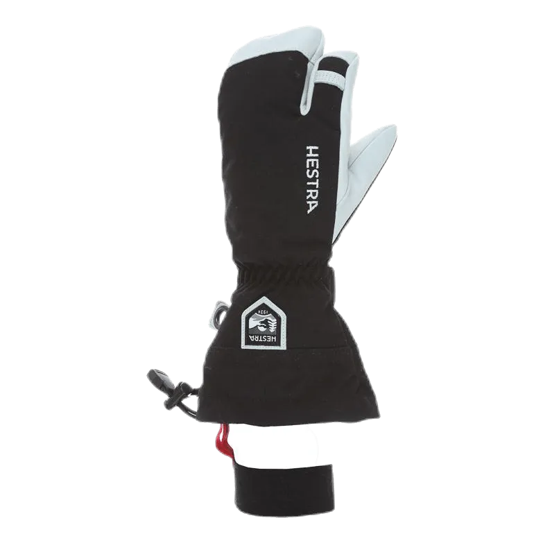 Hestra Army Leather Heli Ski 3 Finger Black