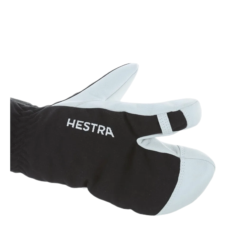 Hestra Army Leather Heli Ski 3 Finger Black