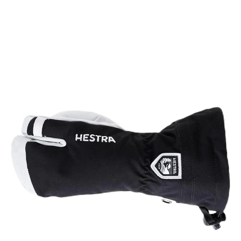 HESTRA ARMY LEATHER HELI SKI 3FINGER JUNIOR BLACK