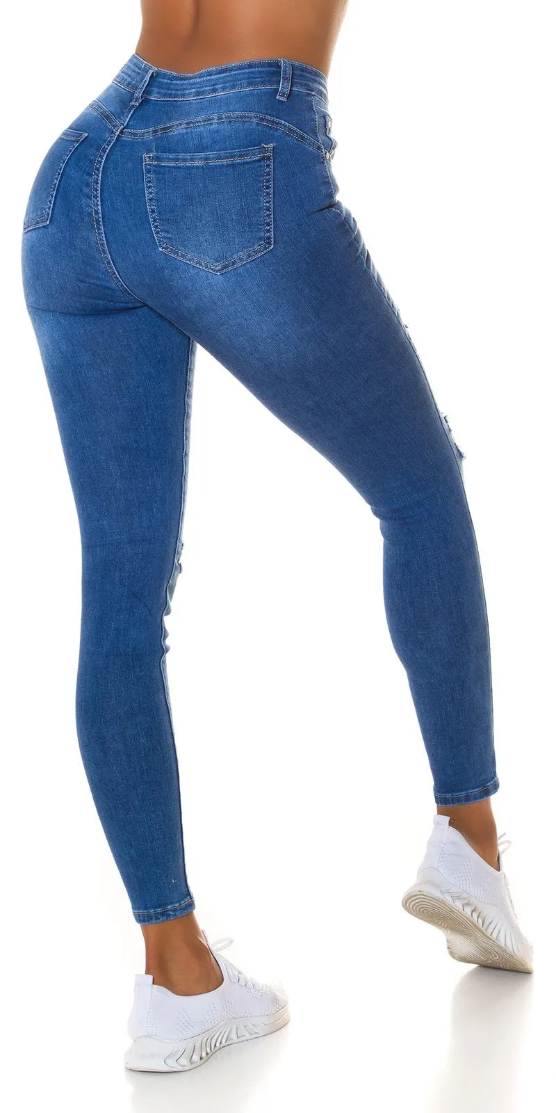 Jeans cintura alta rotos