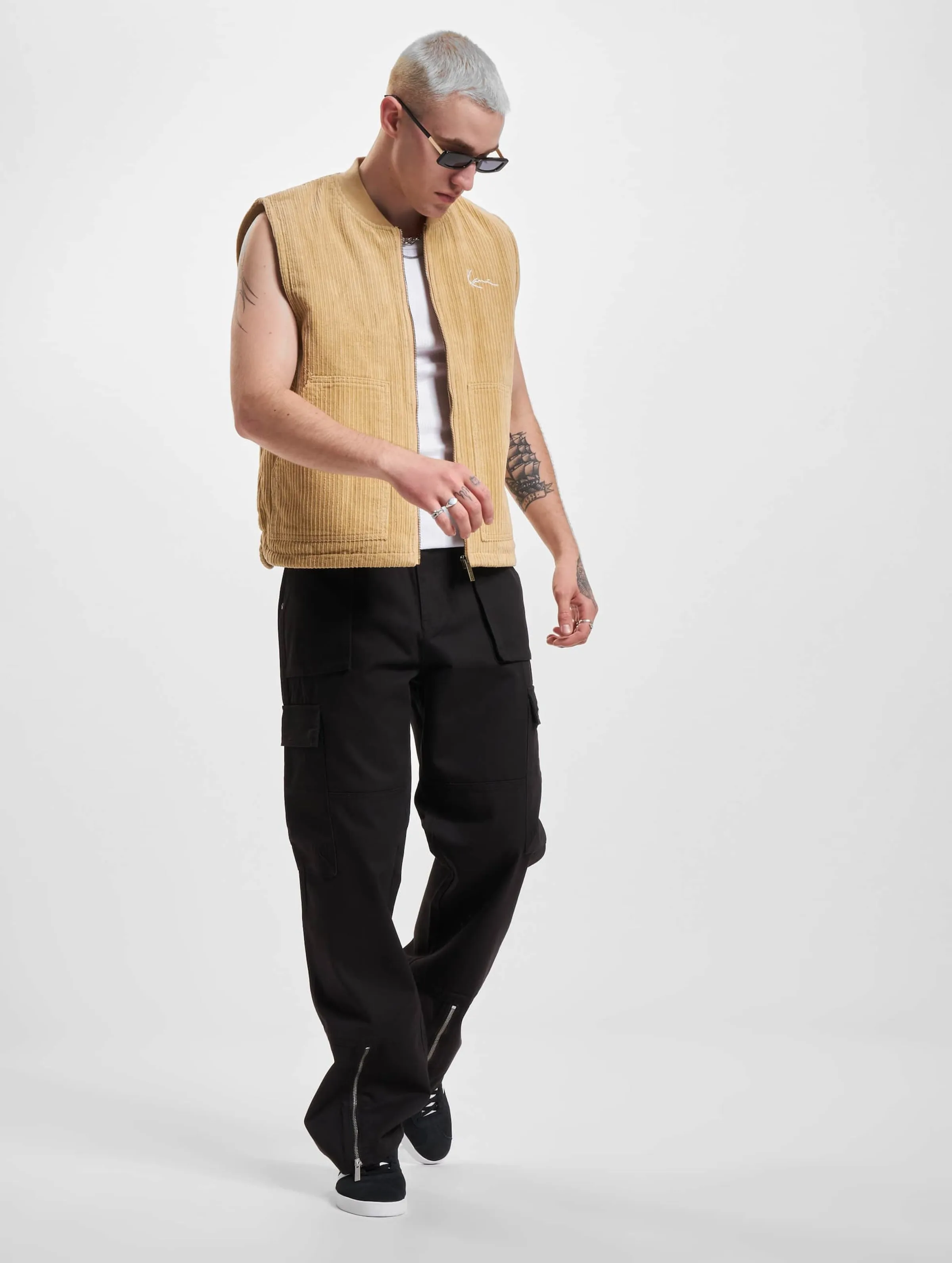 JM2330122 SJ SCRIPT LOGO FRONT ZIP CARGOPANTS