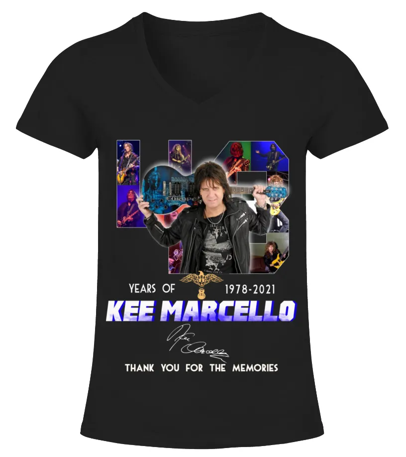 KEE MARCELLO 43 YEARS OF 19782021 CAMISETA CUELLO PICO MUJER