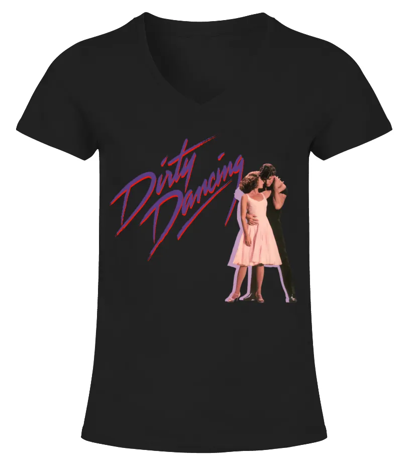 LIKE POLE DANCING AND DOGS Camiseta cuello pico Mujer