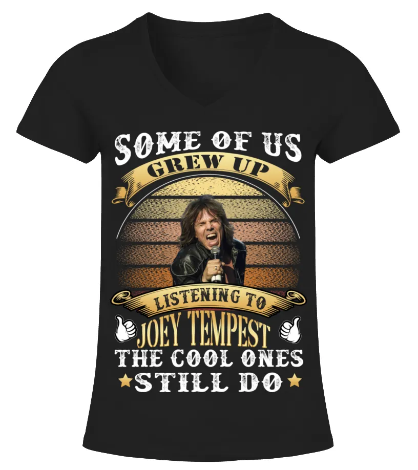 LISTENING TO JOEY TEMPEST Camiseta cuello pico Mujer