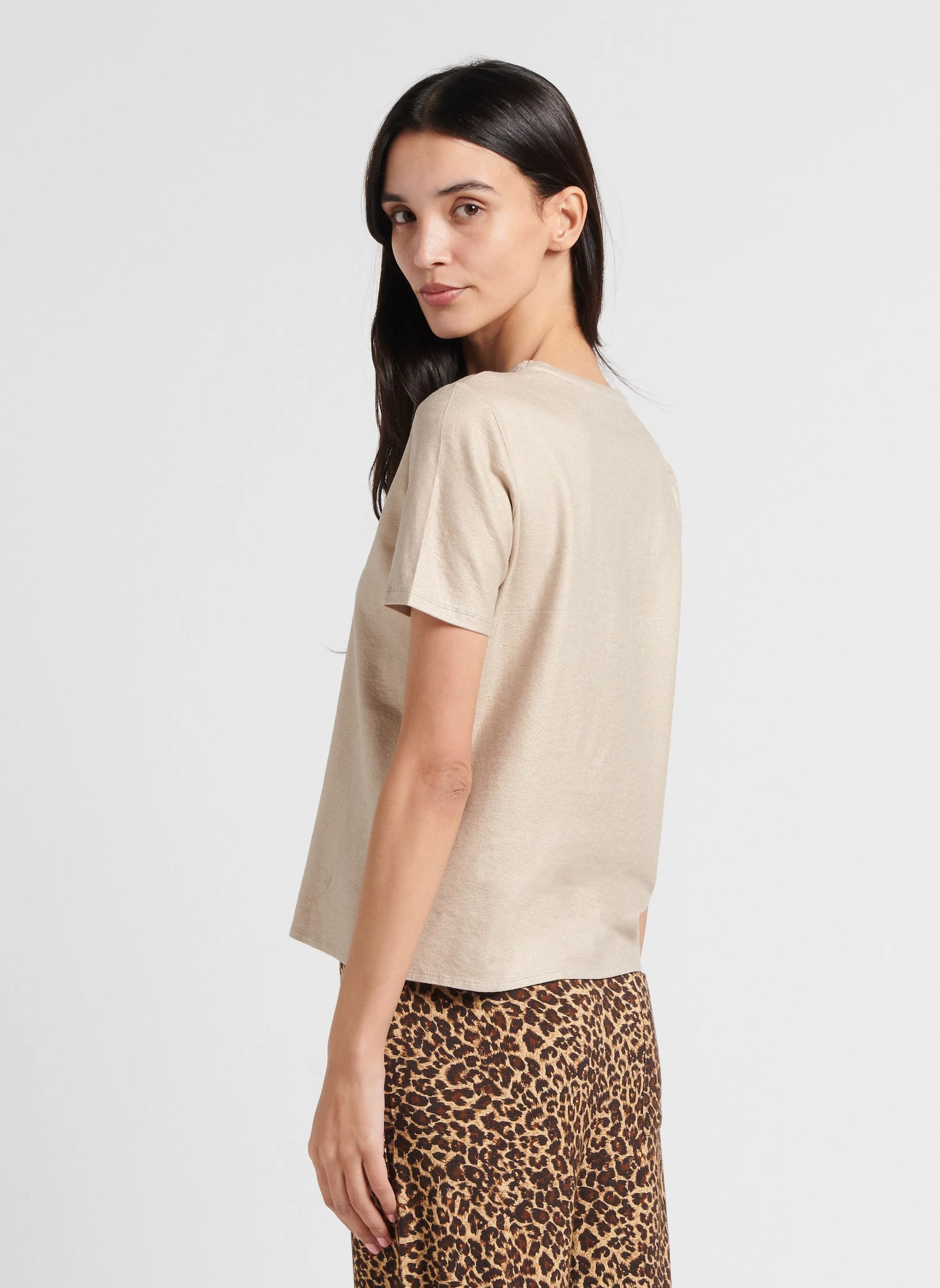 MAJESTIC FILATURES Camiseta con cuello redondo en blanco