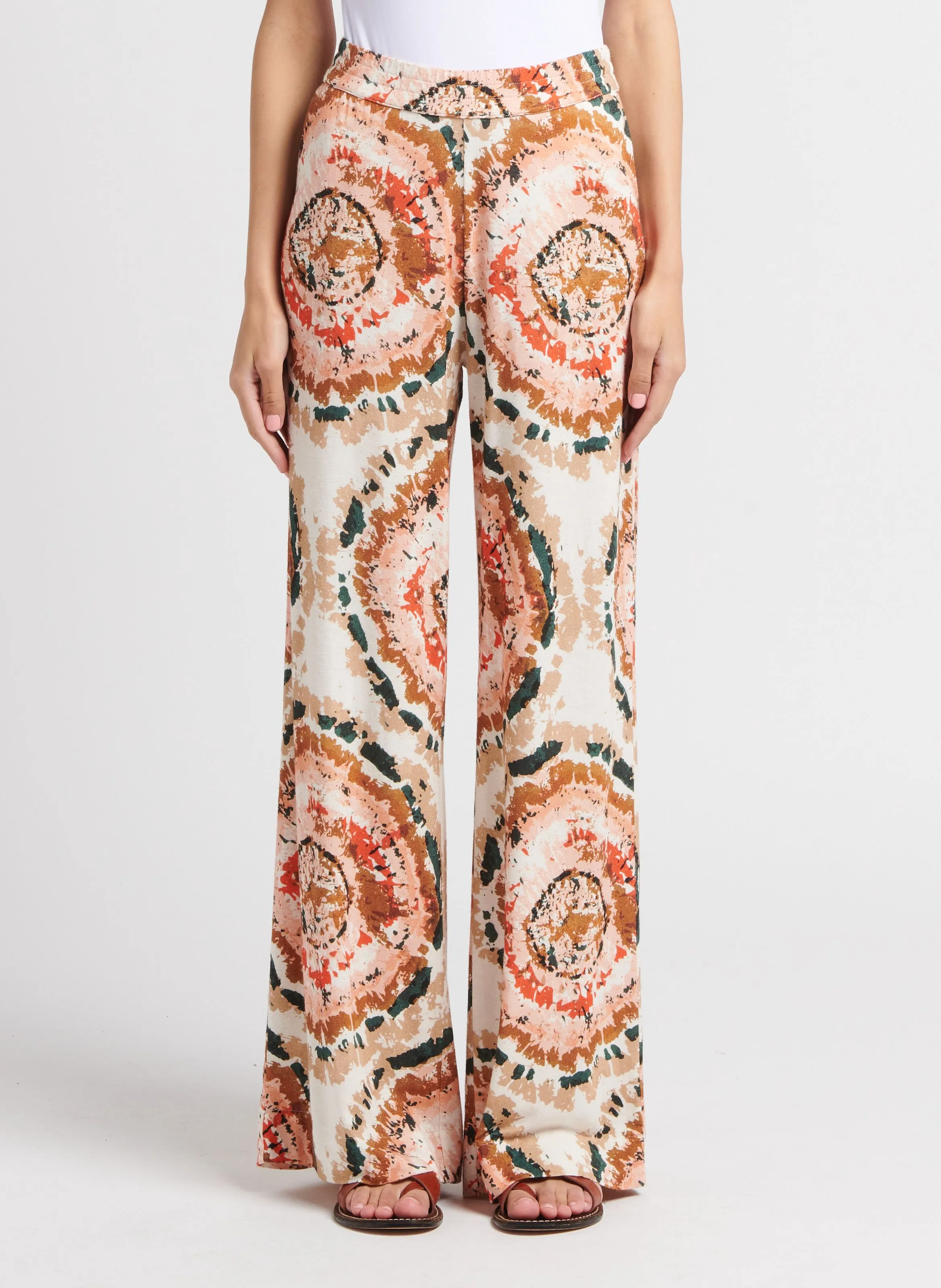 MAJESTIC FILATURES Pantalón ancho estampado en multicolor