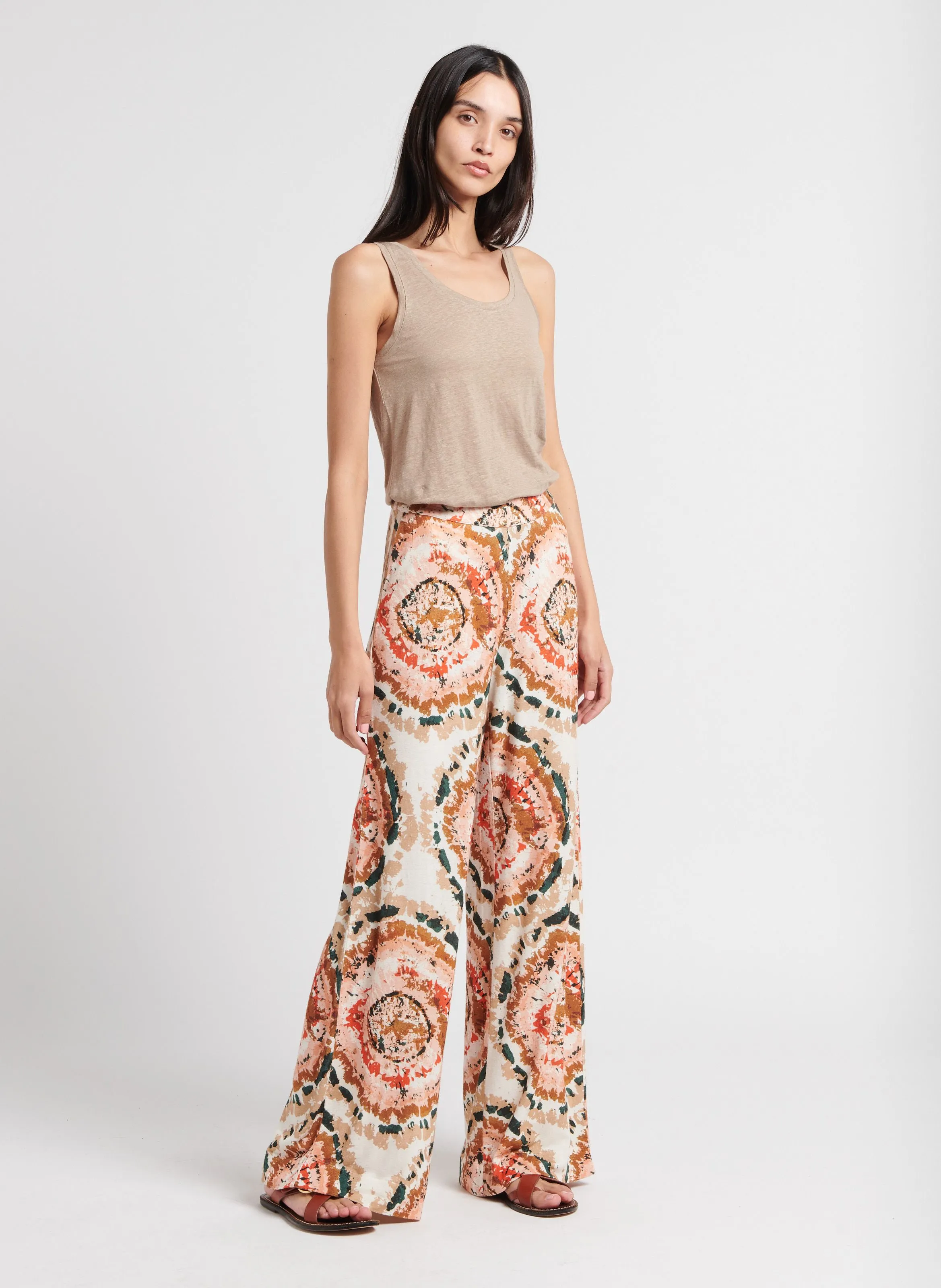 MAJESTIC FILATURES Pantalón ancho estampado en multicolor