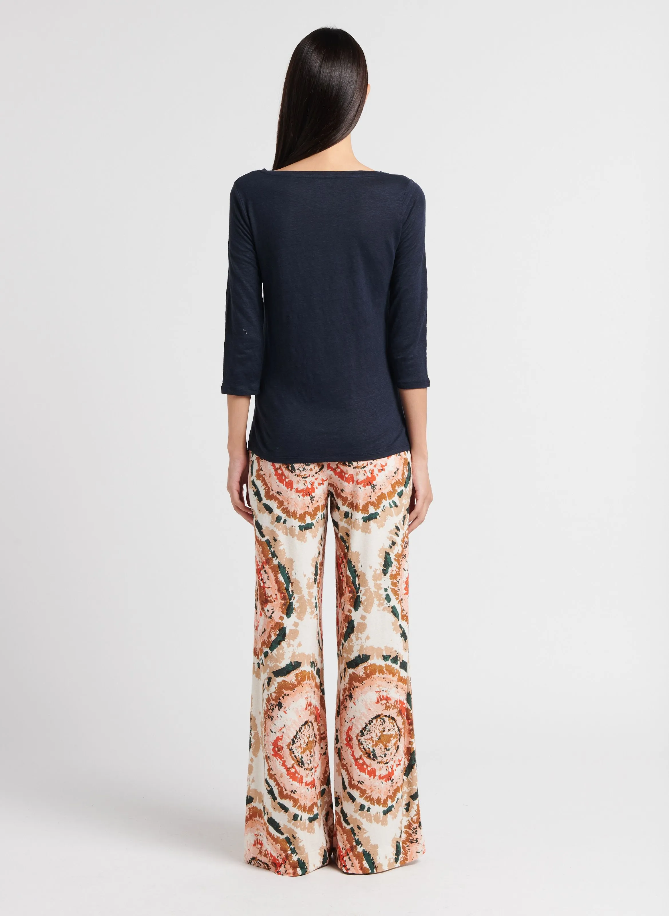 MAJESTIC FILATURES Pantalón ancho estampado en multicolor