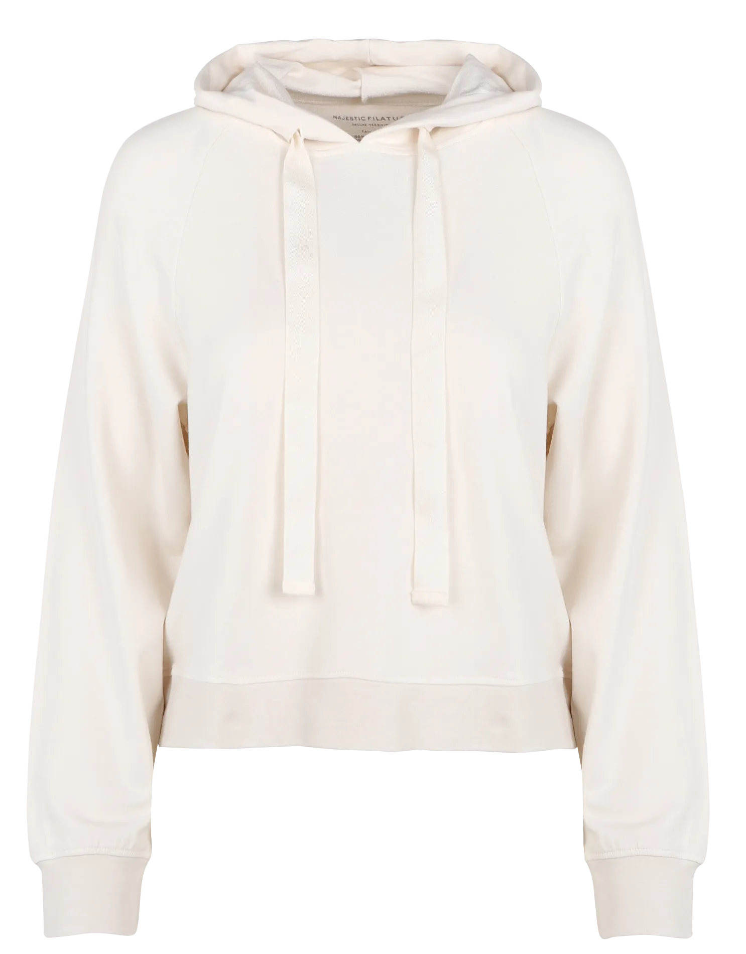 MAJESTIC FILATURES Sudadera con capucha elástica en beige