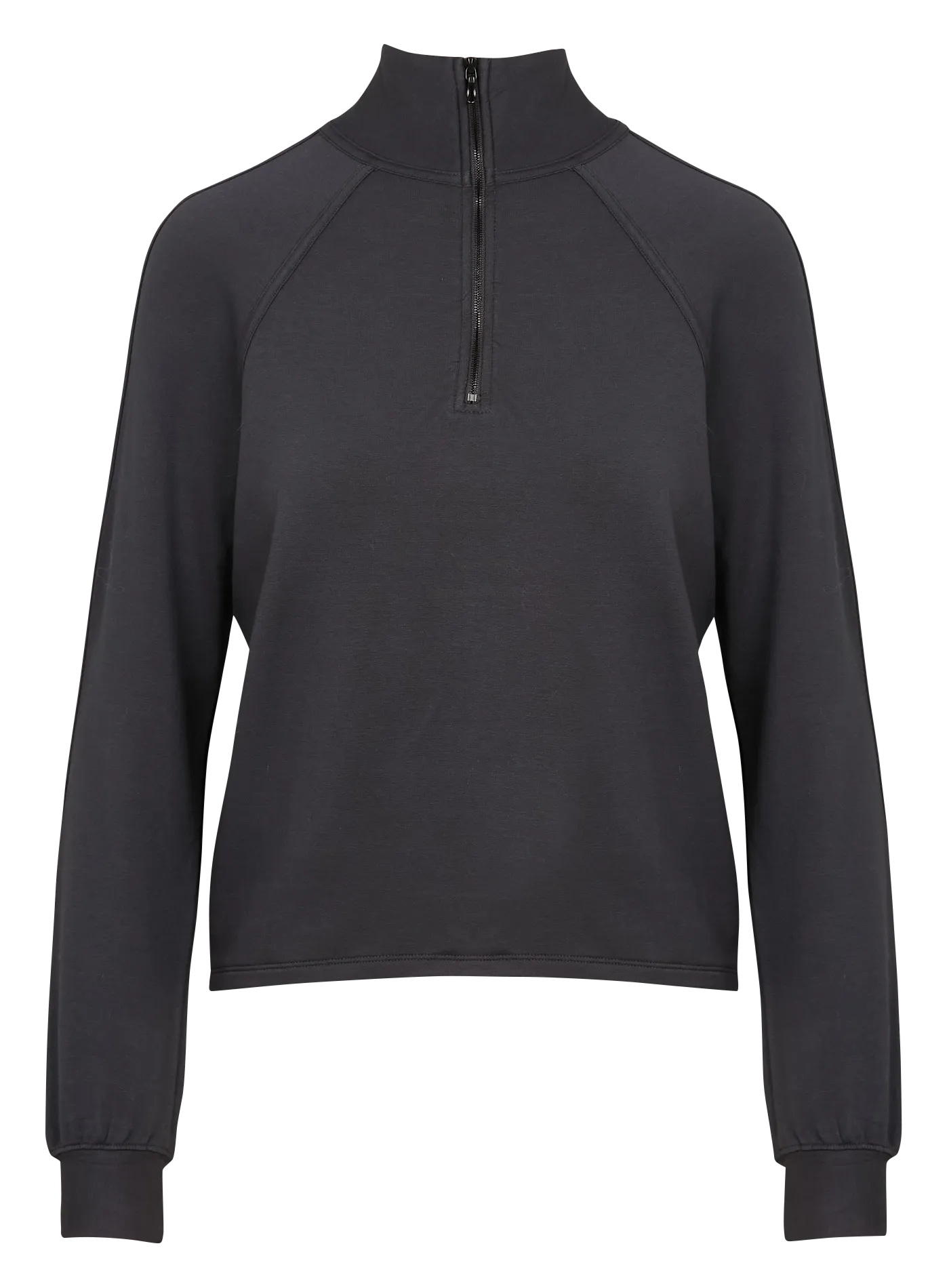MAJESTIC FILATURES Sudadera cuello alto recta en gris