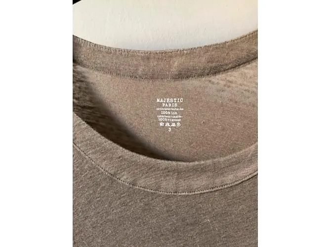 Majestic Vestidos Beige Gris pardo 