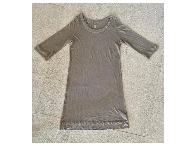 Majestic Vestidos Beige Gris pardo 