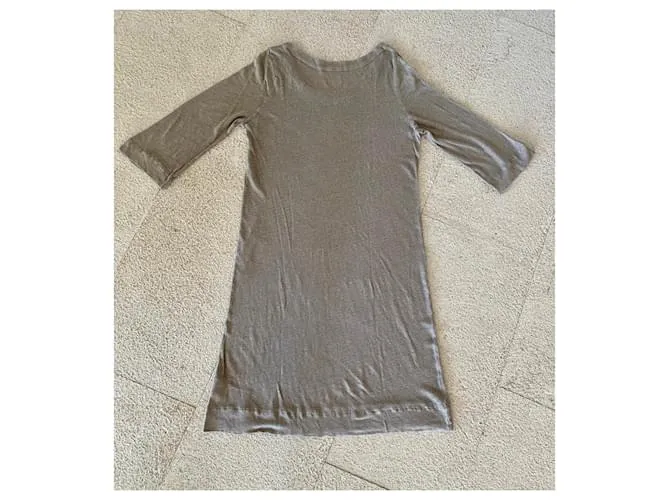Majestic Vestidos Beige Gris pardo 