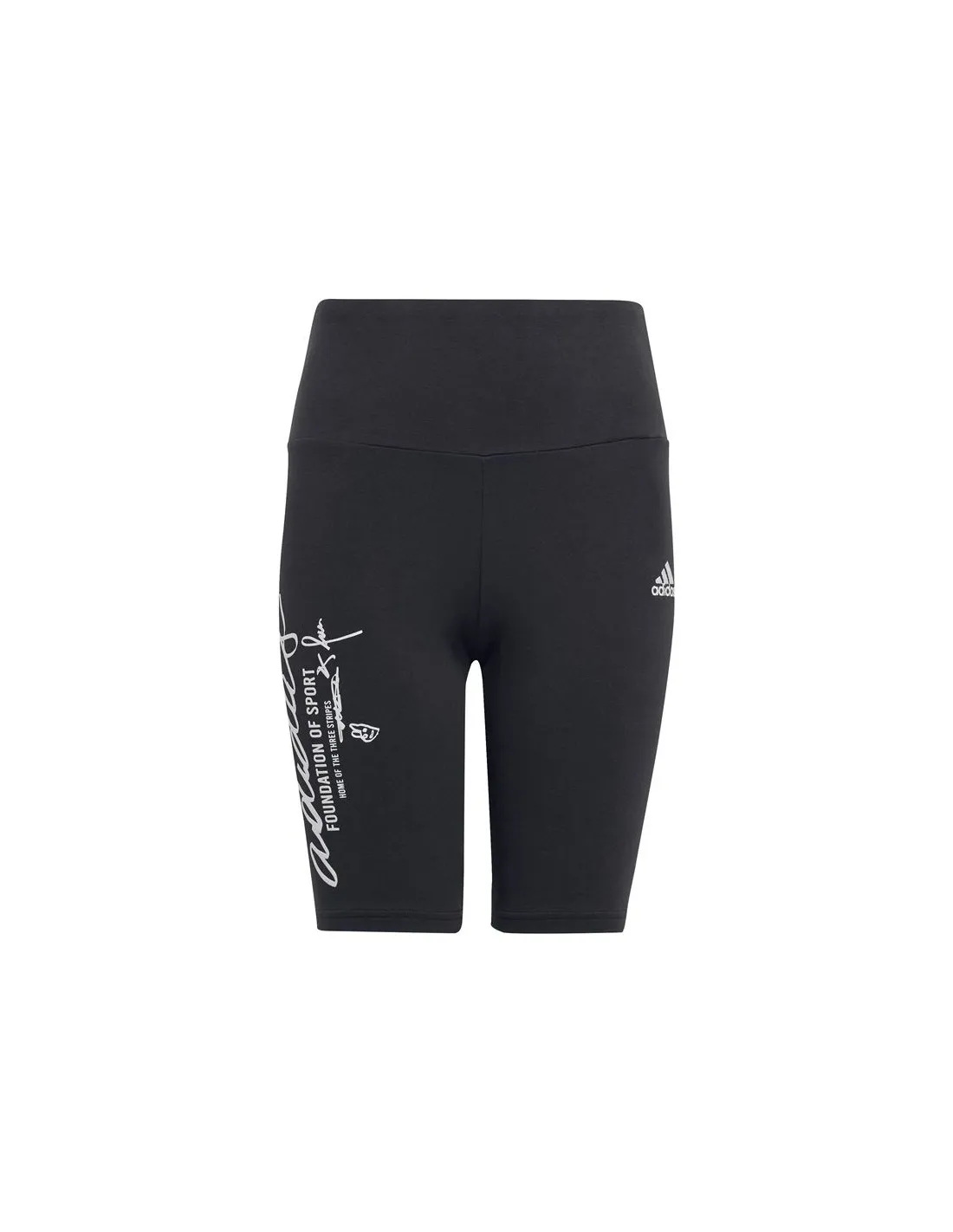 Mallas adidas Brand Love Biker Niña Negro/Blanco
