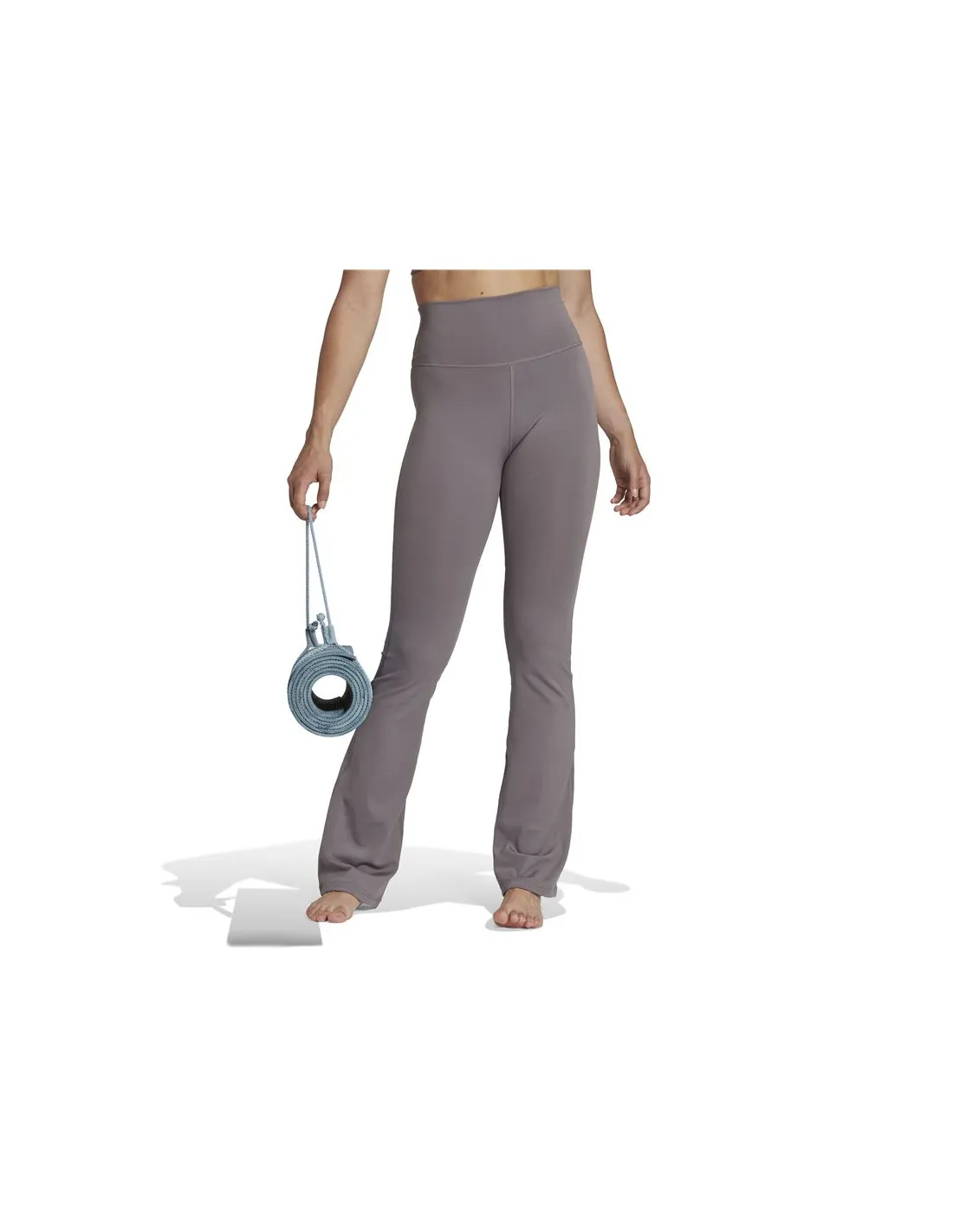 Mallas adidas Yoga y Pilates Studio Flared Gris Mujer