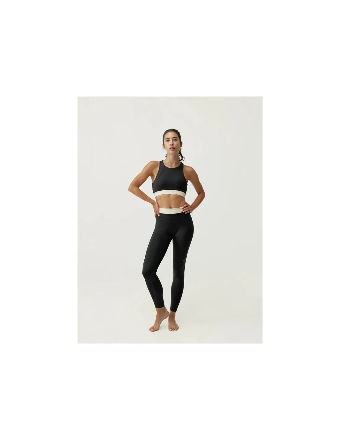 Mallas Born Living Yoga Fiorella Black/Tapioca Mujer