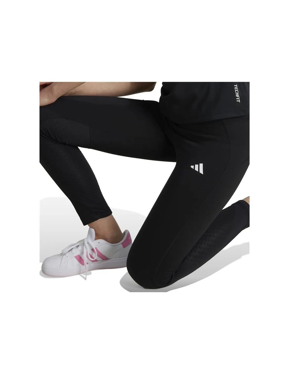Mallas de Fitness adidas Techfit Warm Infantil Negro/Carbón