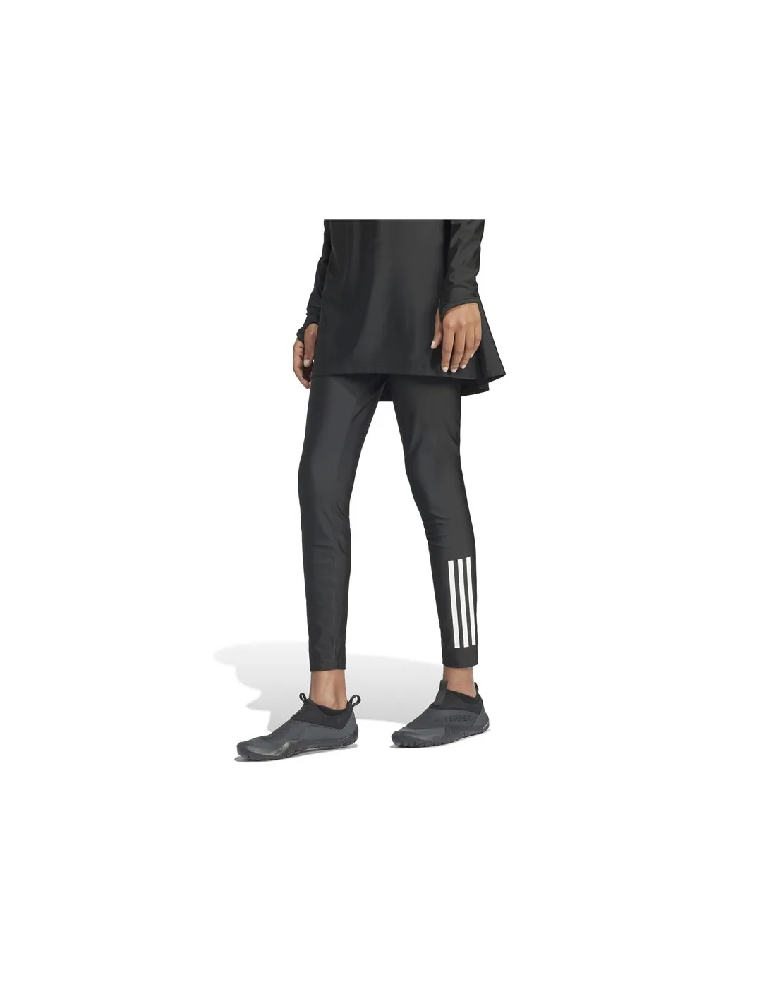 Mallas de Natación adidas 3 banda Swim Mujer Negro