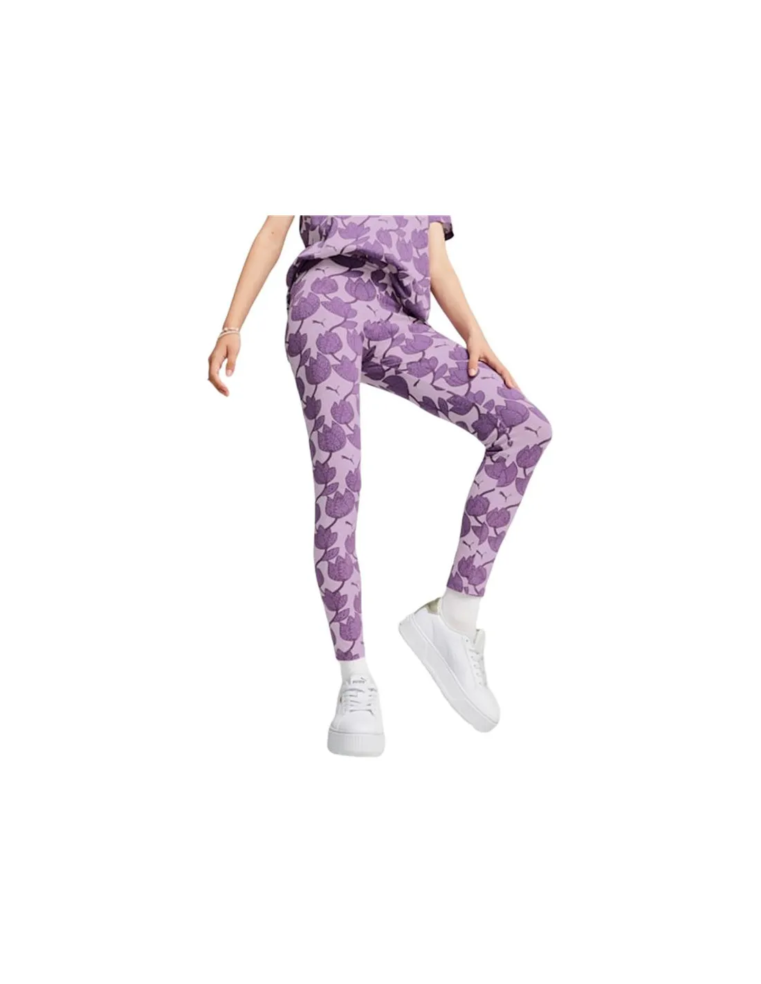 Mallas Puma Essentials+ Blossom AOP Infantil Lila