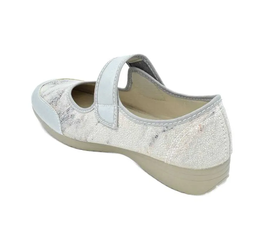 MERCEDES VELCRO MURO CÓMODA PLAYERA DE CALLE PARA MUJER MAJESTIC GRIS