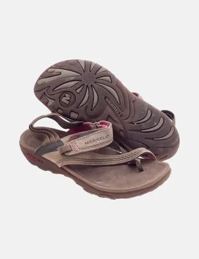 Merrell Sandalia marrón combinada
