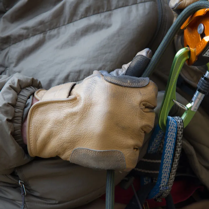 METOLIUS Belay Glove  Full Finger Natural/Marrón