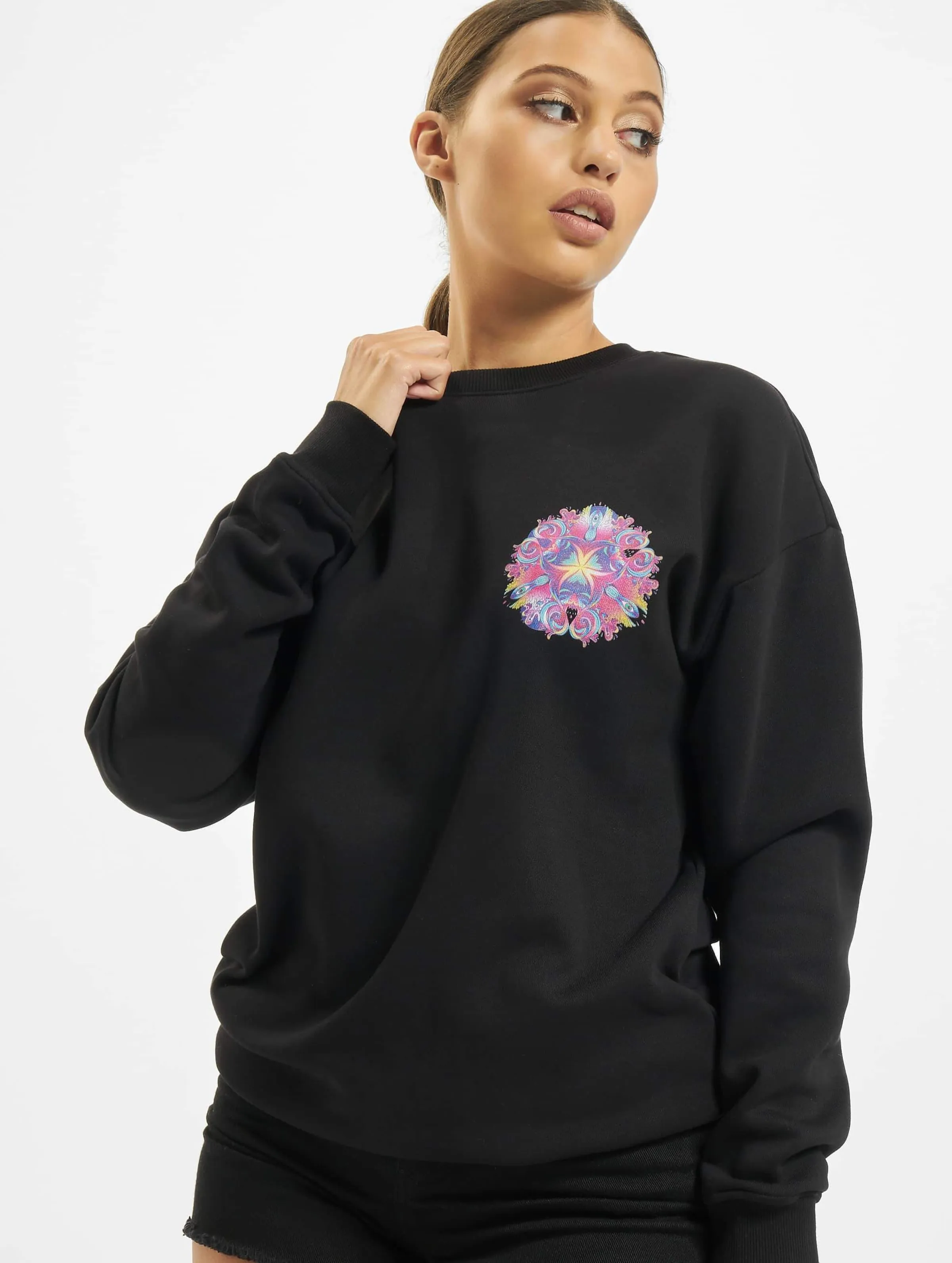 Mister Tee Ladies Psychadelic Mandala Crewneck