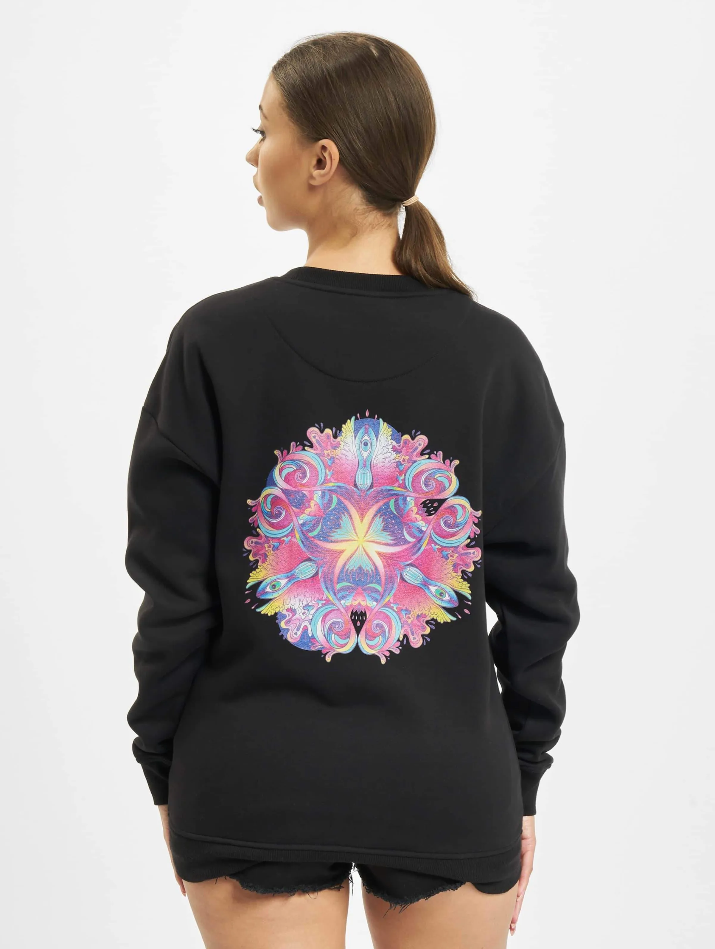 Mister Tee Ladies Psychadelic Mandala Crewneck