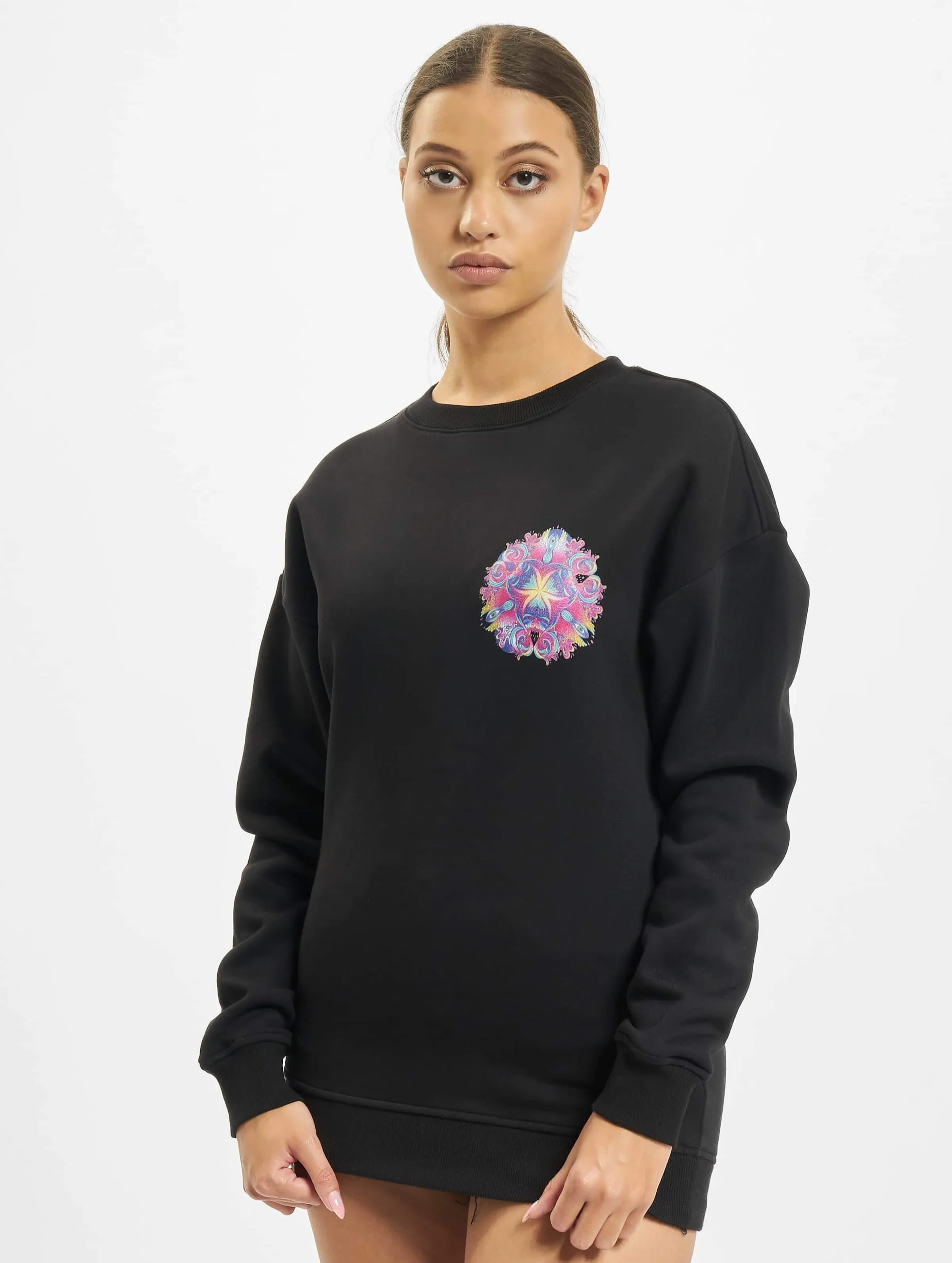 Mister Tee Ladies Psychadelic Mandala Crewneck