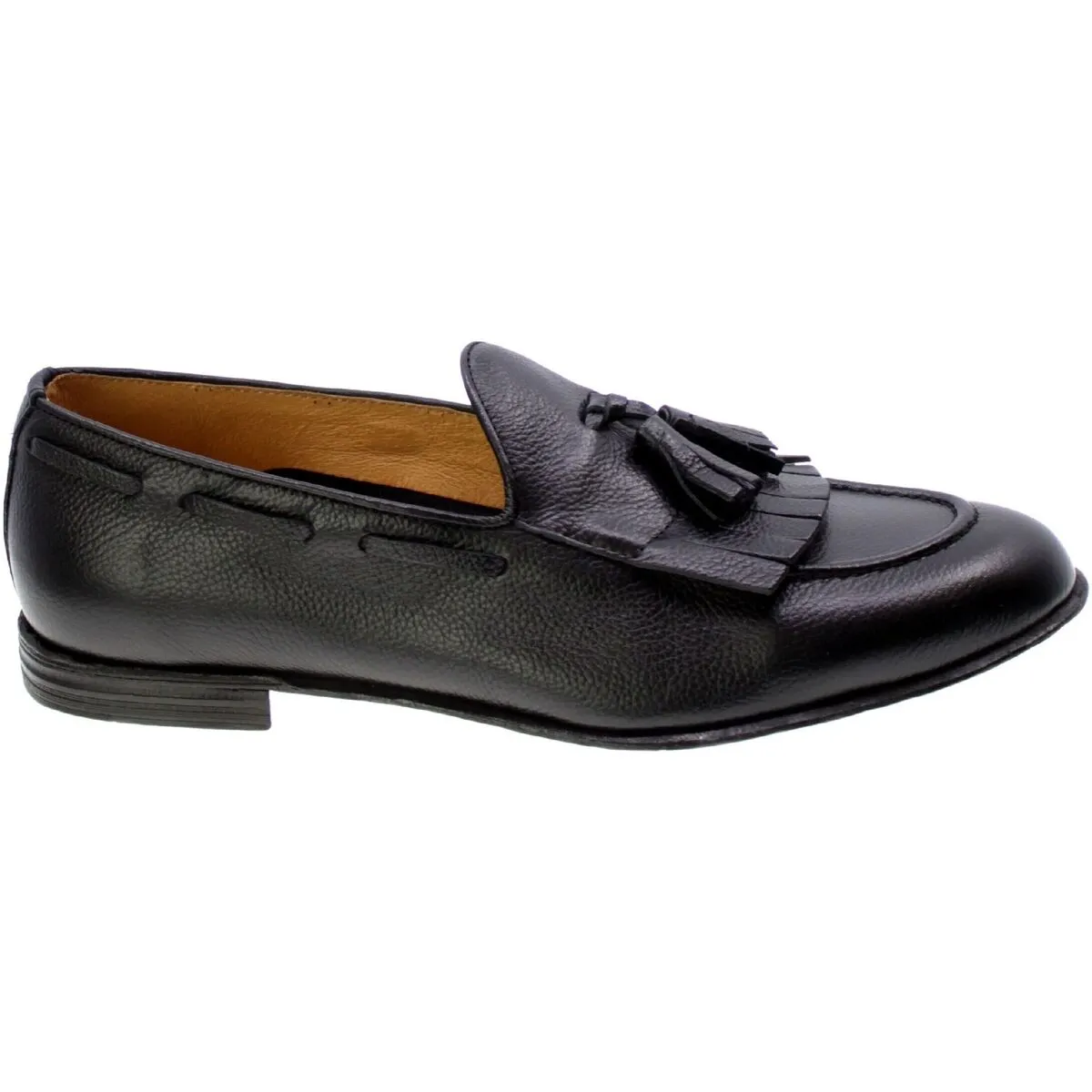 Mocassino Uomo Nero 04/cuoio