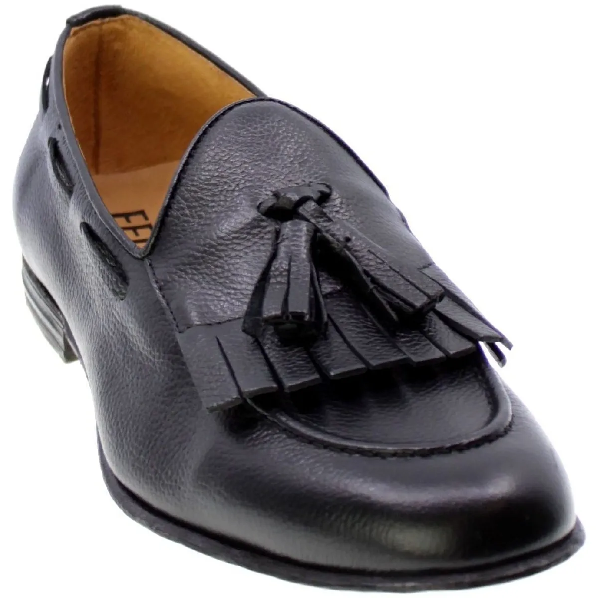 Mocassino Uomo Nero 04/cuoio