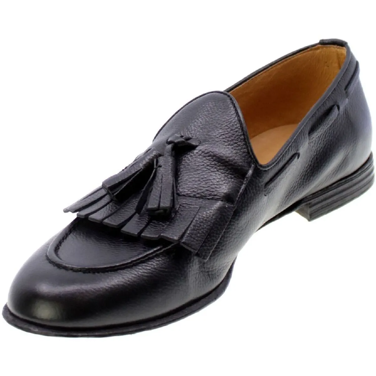 Mocassino Uomo Nero 04/cuoio