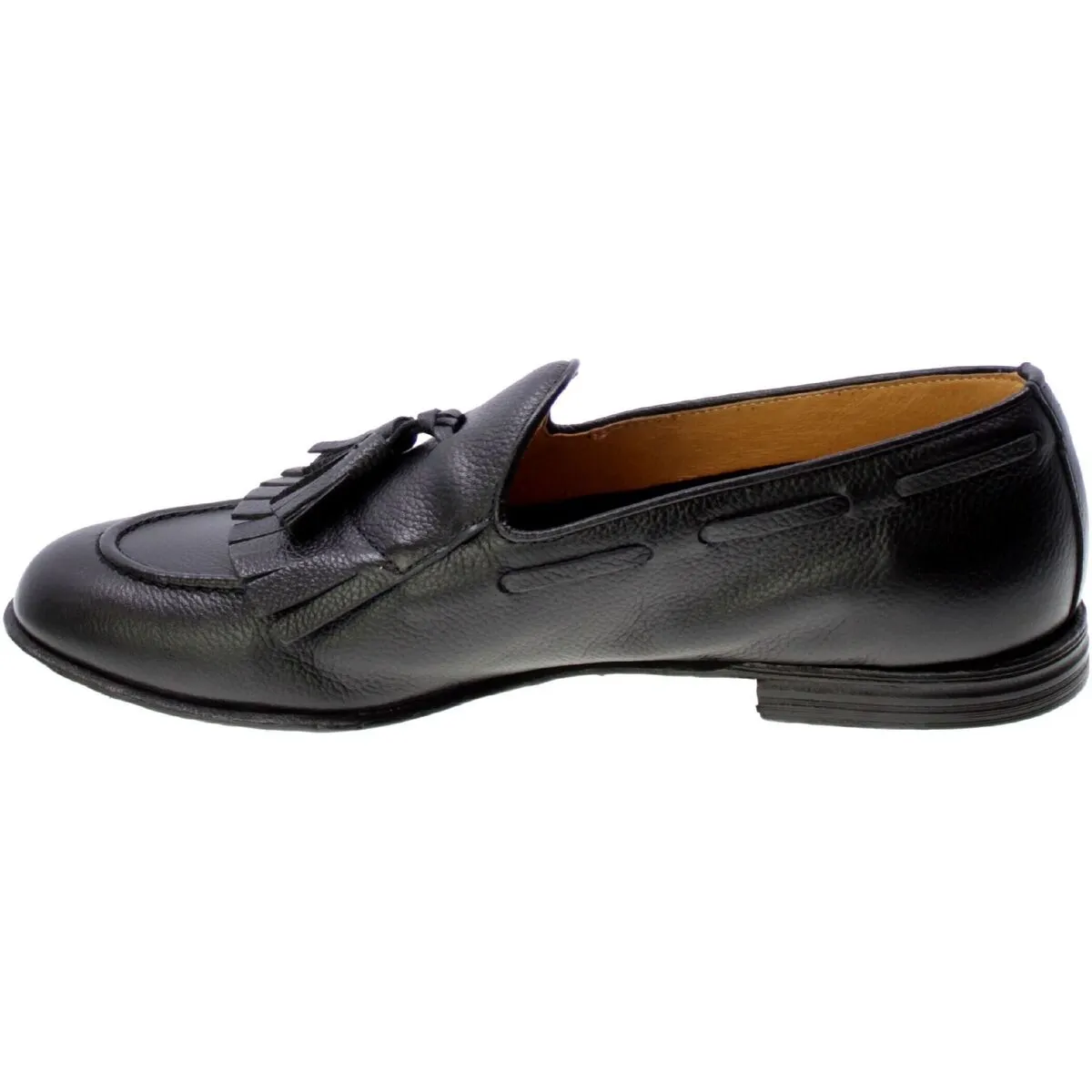 Mocassino Uomo Nero 04/cuoio