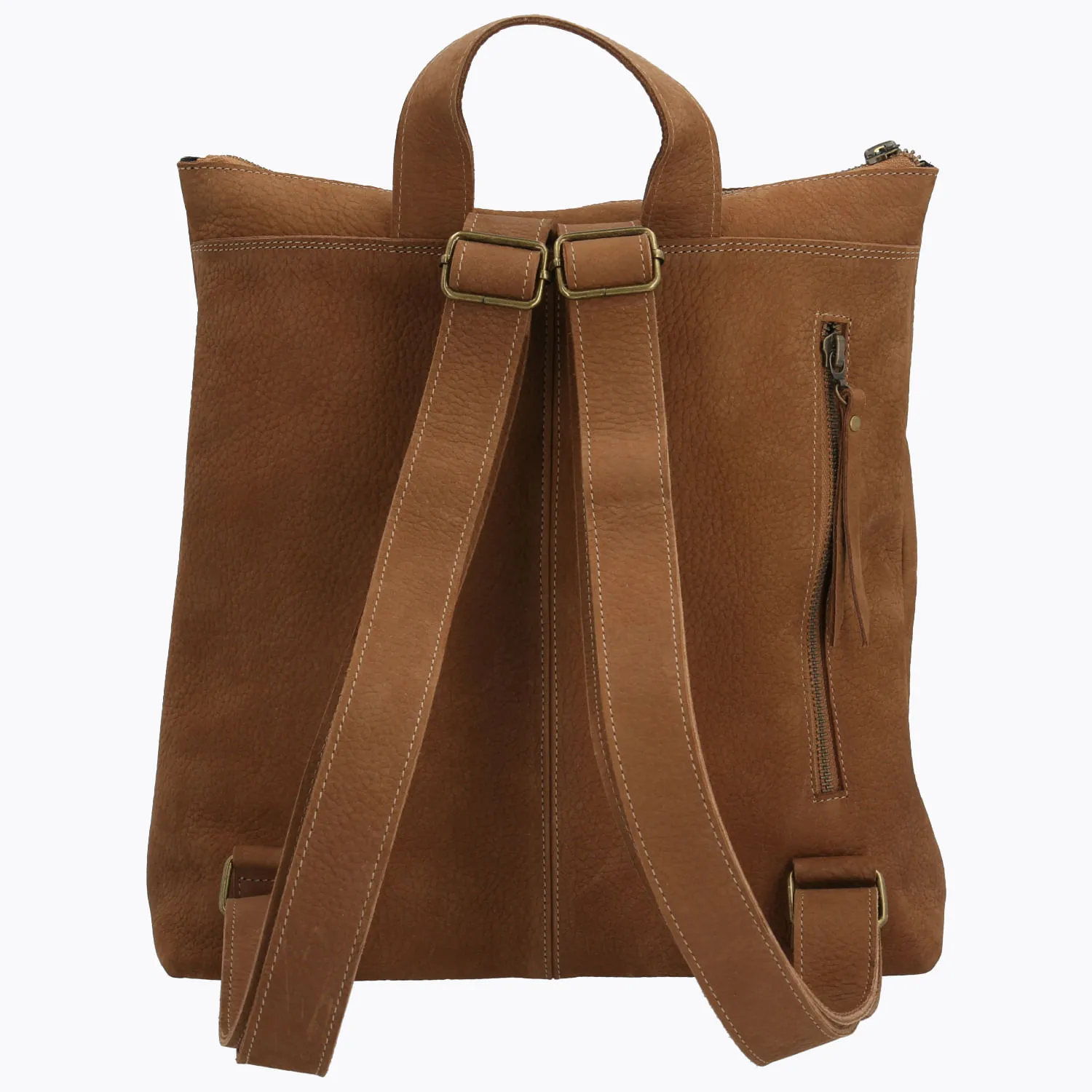 Mochila Cuero Mujer Brianna Back Café Hush Puppies