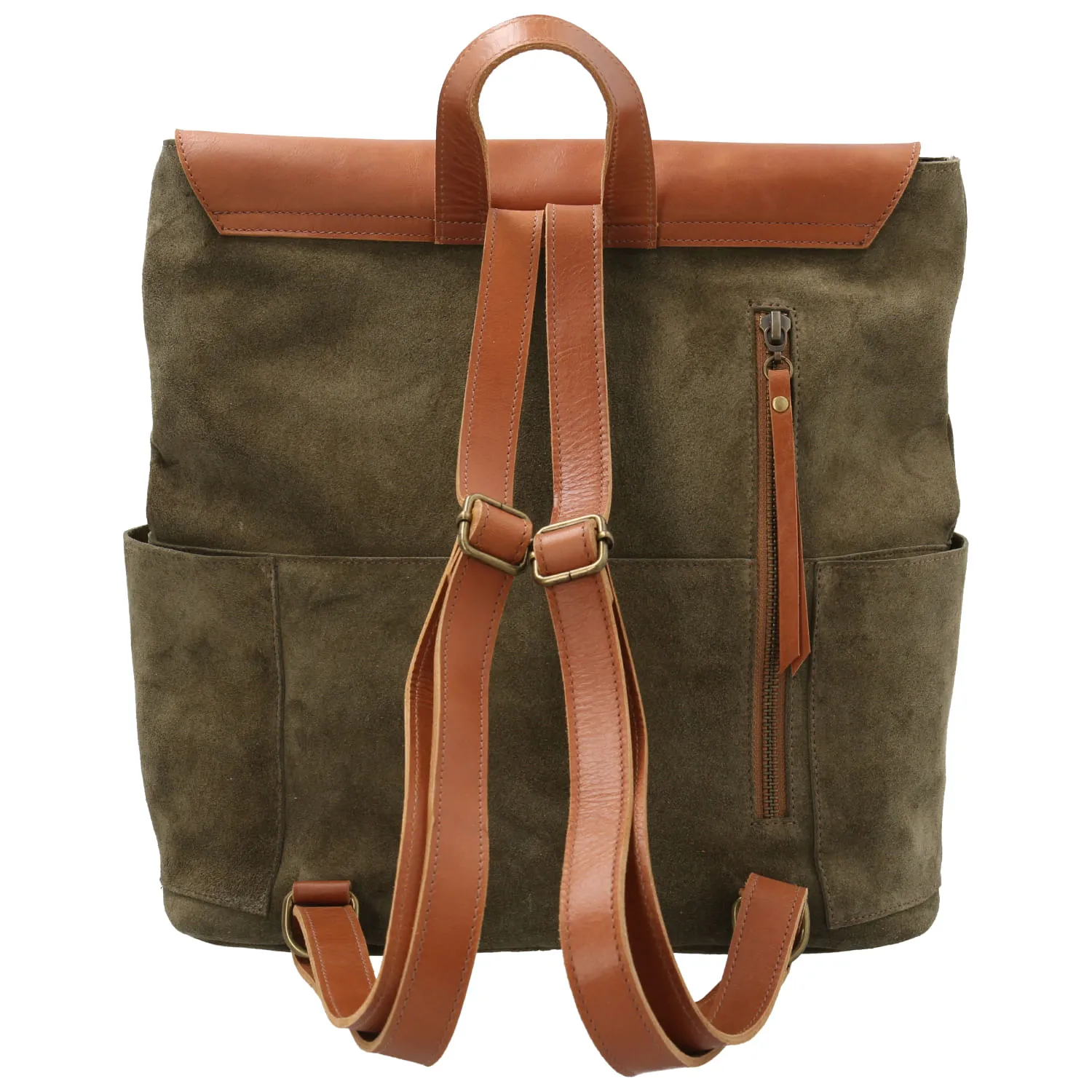 Mochila Cuero Mujer Bryce Back Verde Hush Puppies