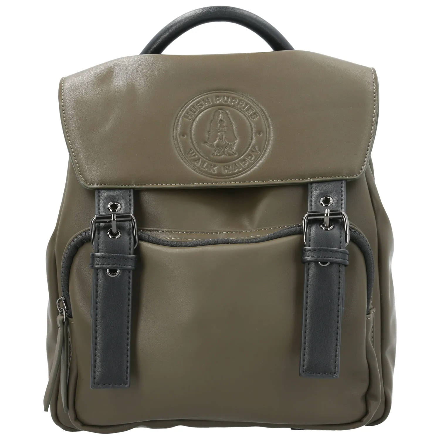 Mochila Ecocuero Mujer Hunt Back Verde Hush Puppies