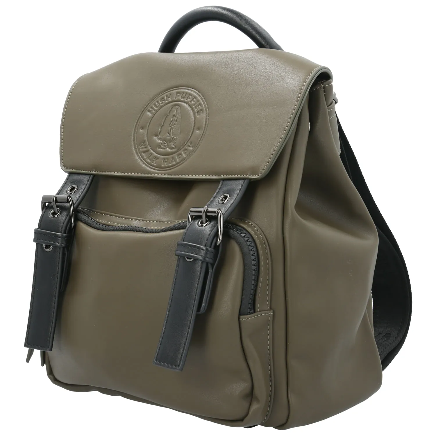 Mochila Ecocuero Mujer Hunt Back Verde Hush Puppies