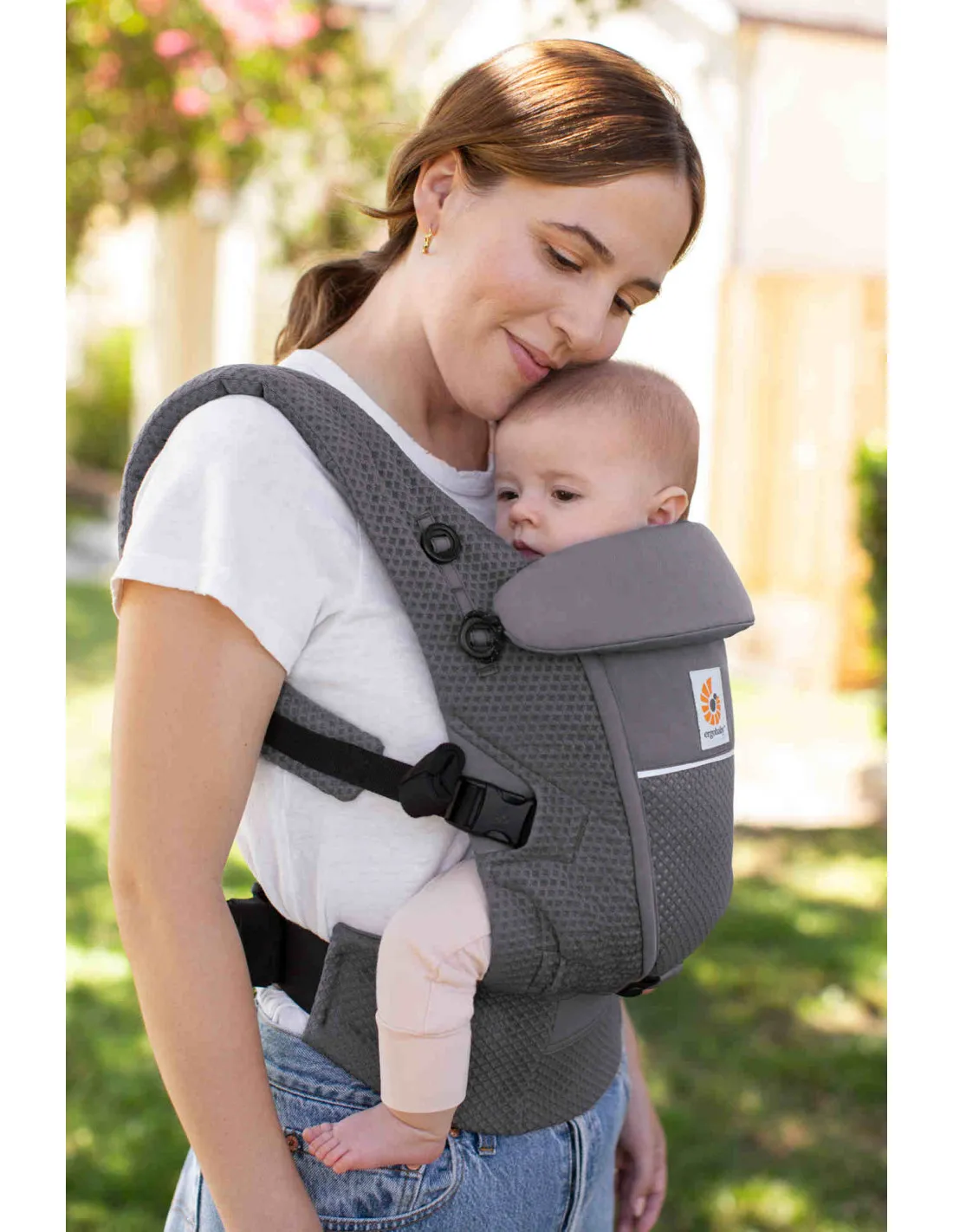 Mochila portabebé Ergobaby Adapt Soft Flex Mesh gris grafito