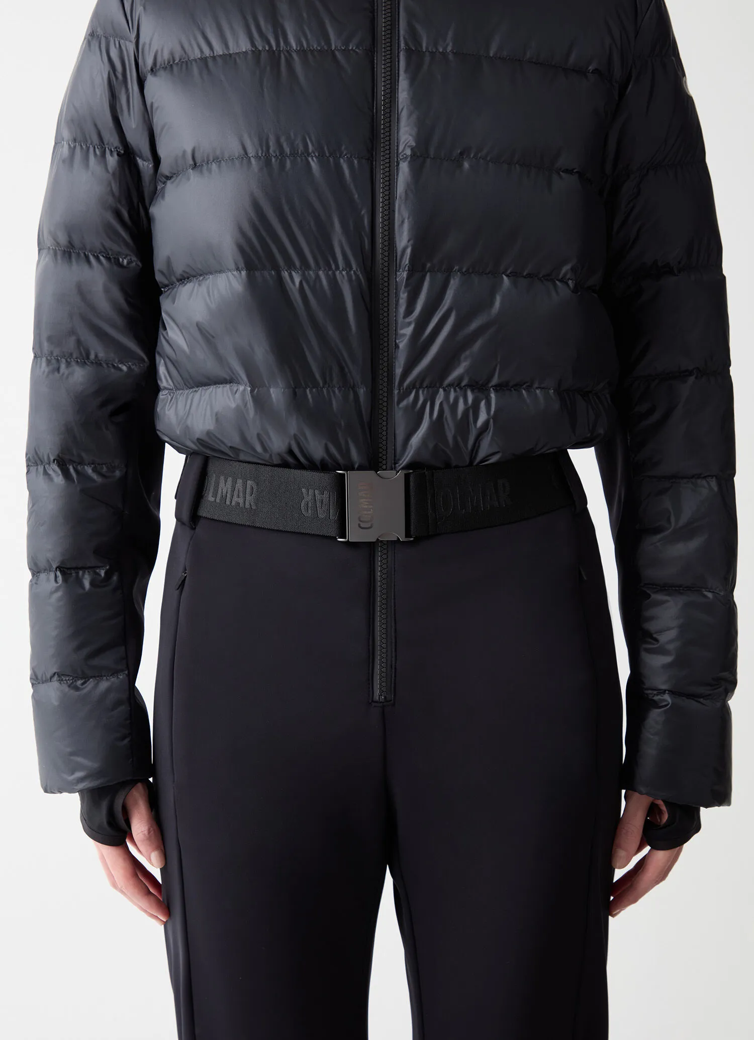 Mono de esquí de softshell y plumón