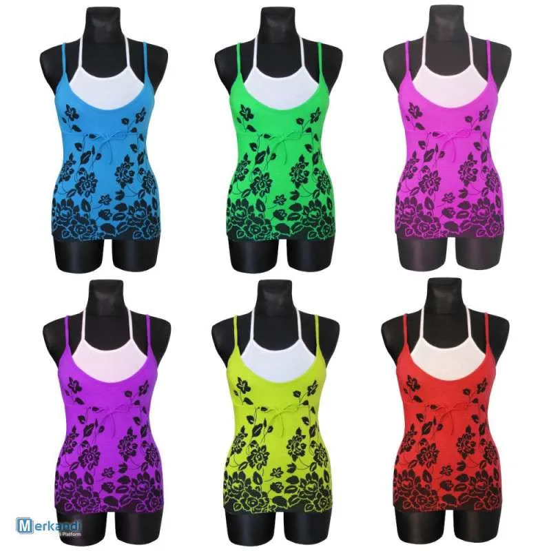 MUJER CAMISETAS TOPS BLUSAS CHALECOS COLORES