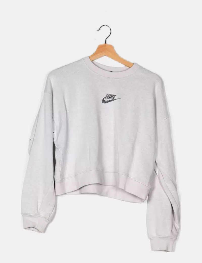 Nike Sudadera lila logo bordado