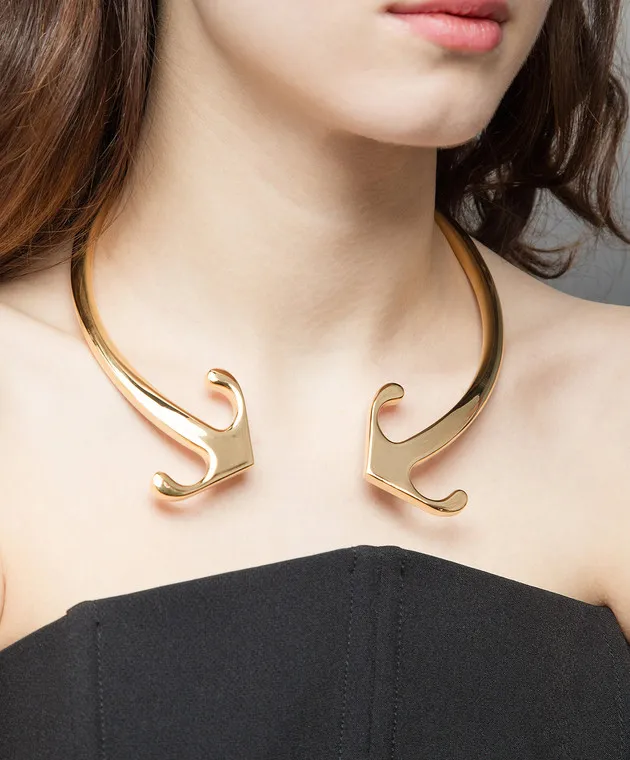 OFFWHITE MONO ARROW GOLD NECKLACE