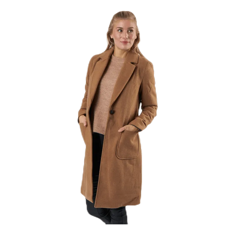 ONLY OLIVIAASTRID WOOL COAT  OTW BROWN