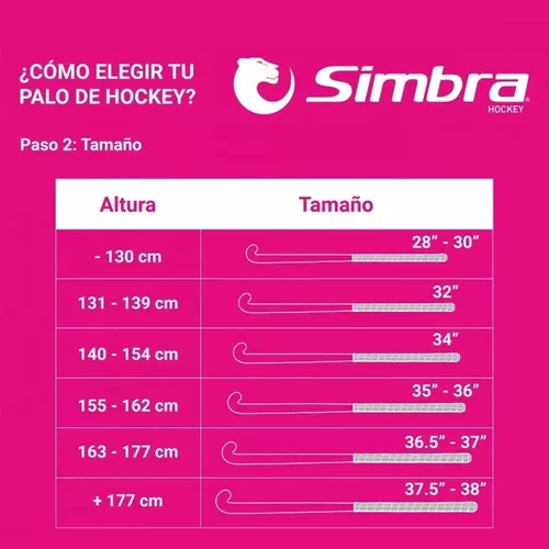 Palo De Hockey Simbra Spirit Inicial Junior Adulto Pvc Color Fucsia Negro 32